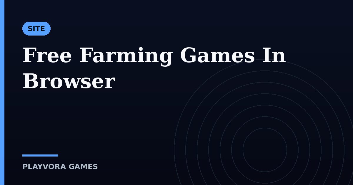 Free Farming Games In Browser