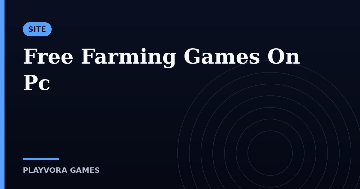 Free Farming Games On Pc