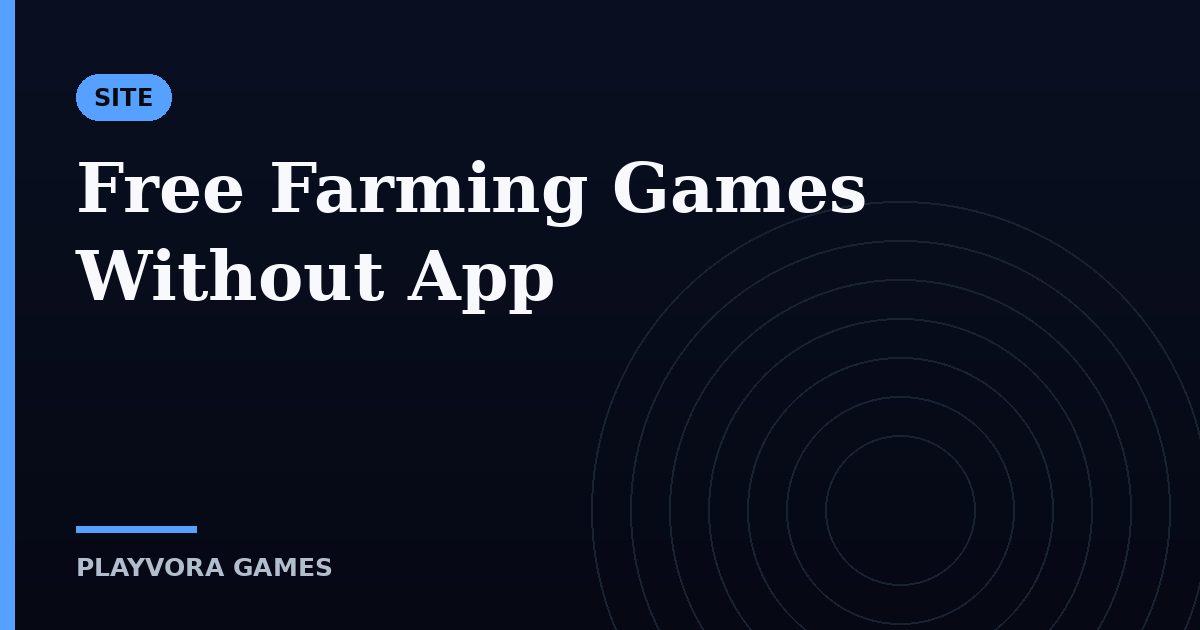 Free Farming Games Without App