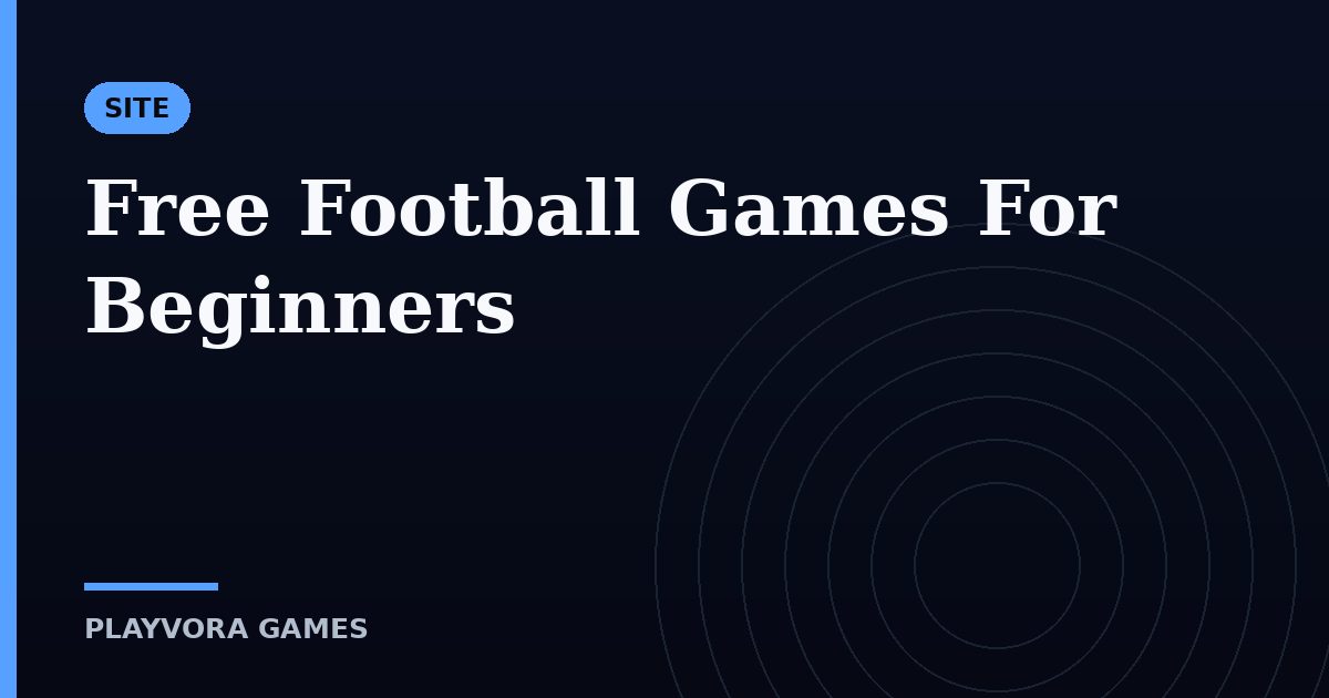 Free Football Games For Beginners
