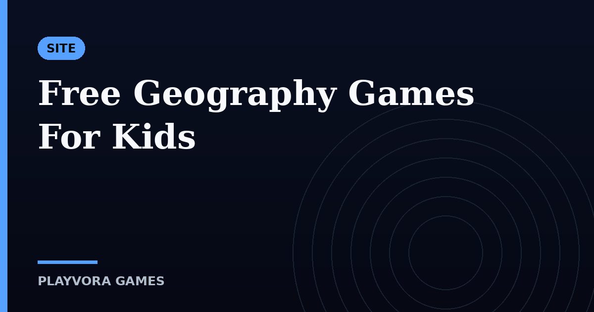 Free Geography Games For Kids