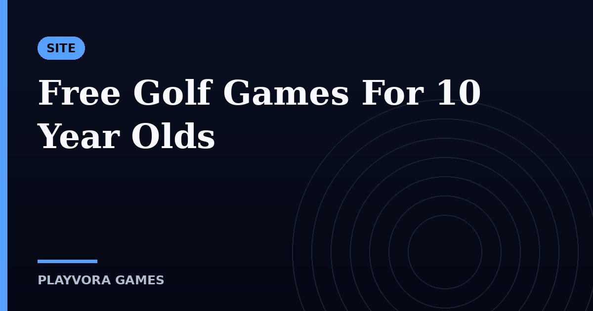 Free Golf Games For 10 Year Olds