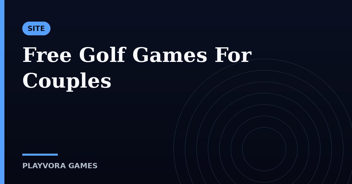 Free Golf Games For Couples