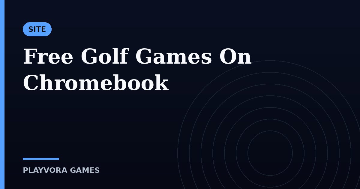 Free Golf Games On Chromebook