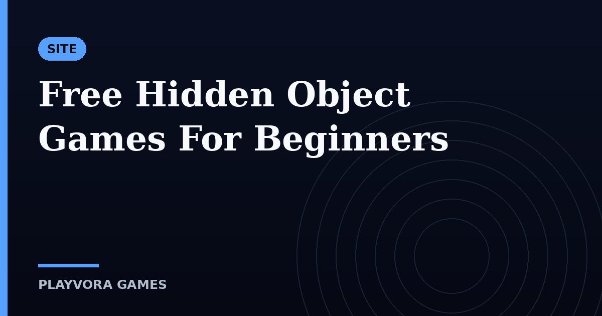 Free Hidden Object Games For Beginners