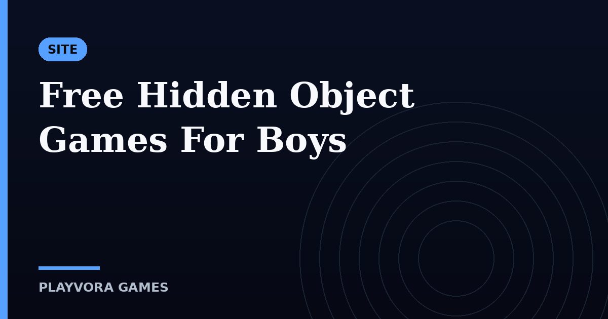 Free Hidden Object Games For Boys