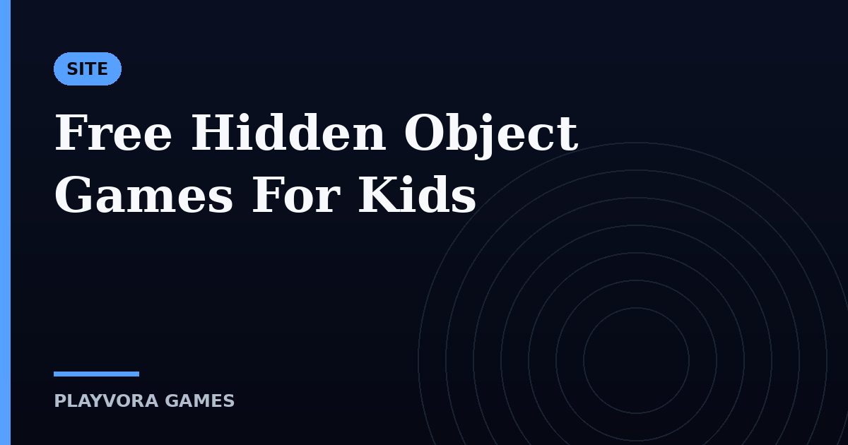 Free Hidden Object Games For Kids