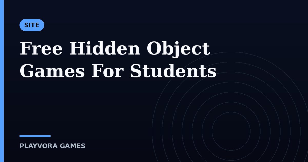 Free Hidden Object Games For Students