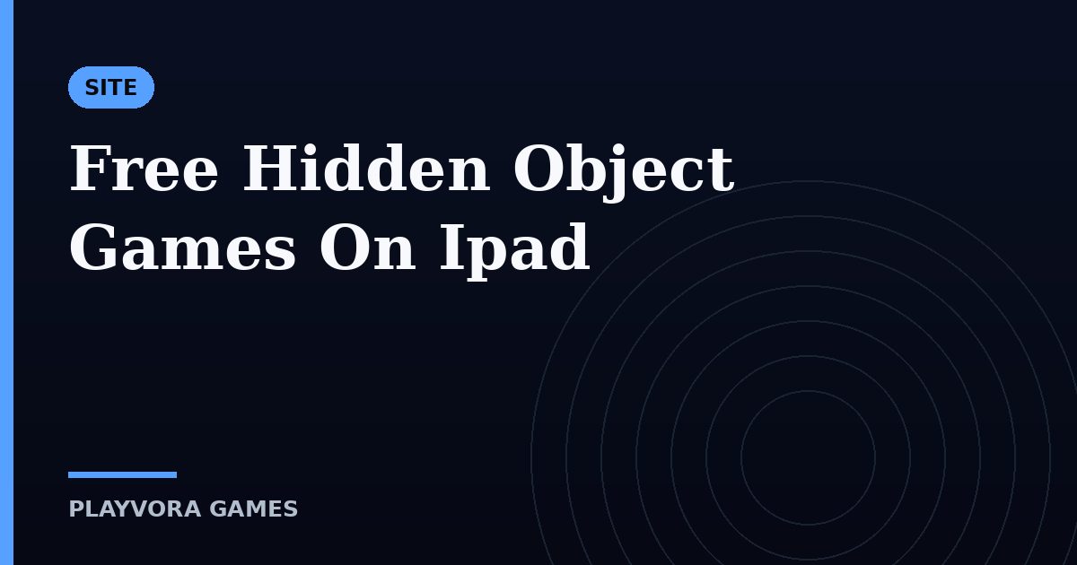 Free Hidden Object Games On Ipad
