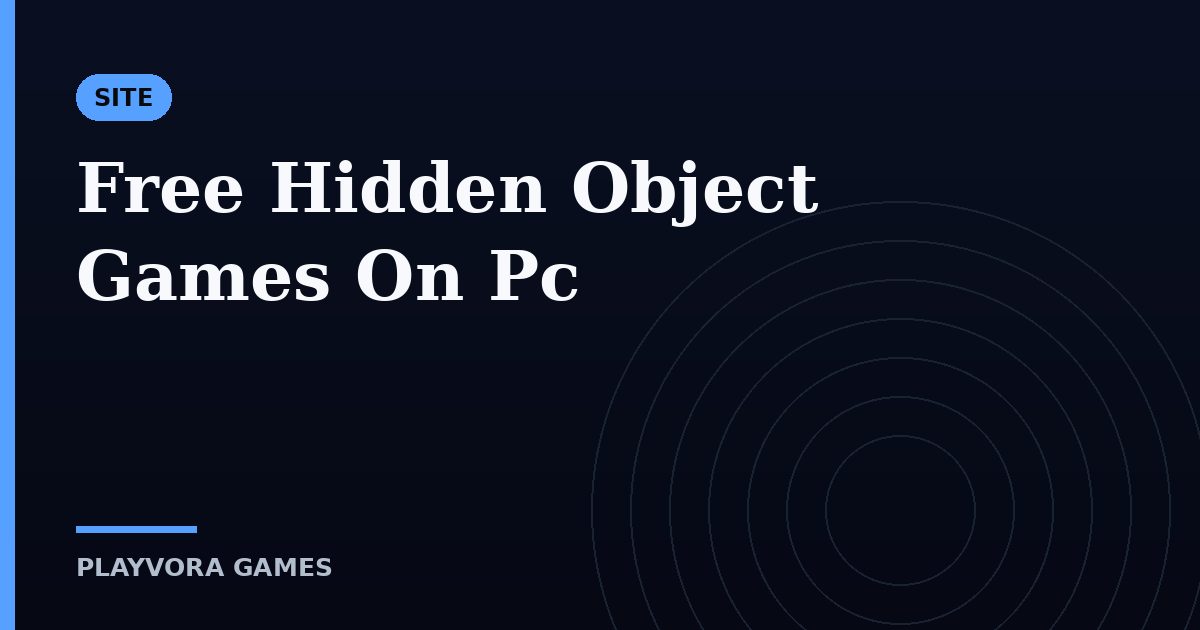 Free Hidden Object Games On Pc