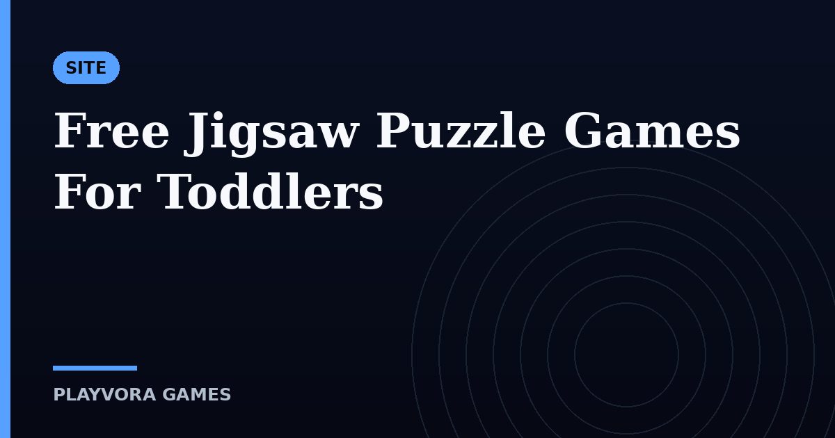 Free Jigsaw Puzzle Games For Toddlers