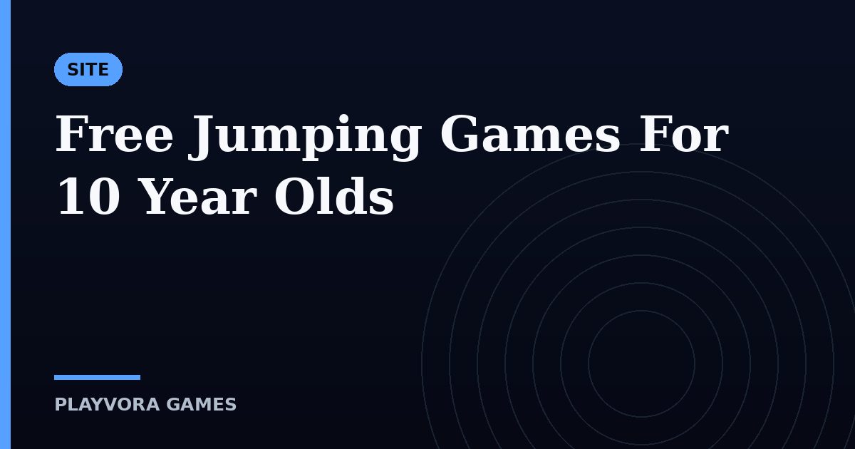 Free Jumping Games For 10 Year Olds