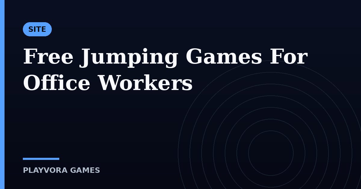 Free Jumping Games For Office Workers