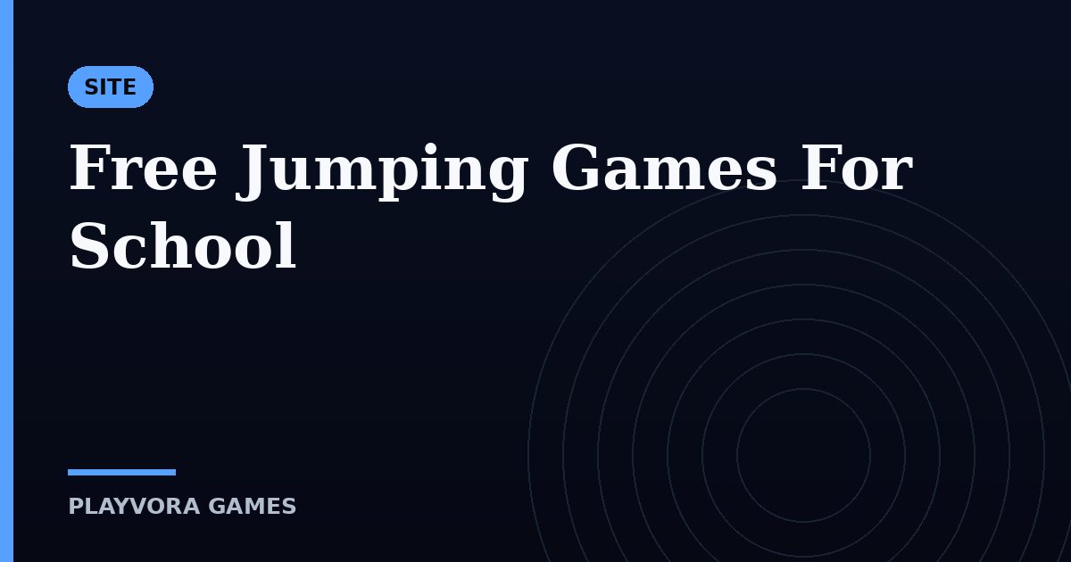 Free Jumping Games For School