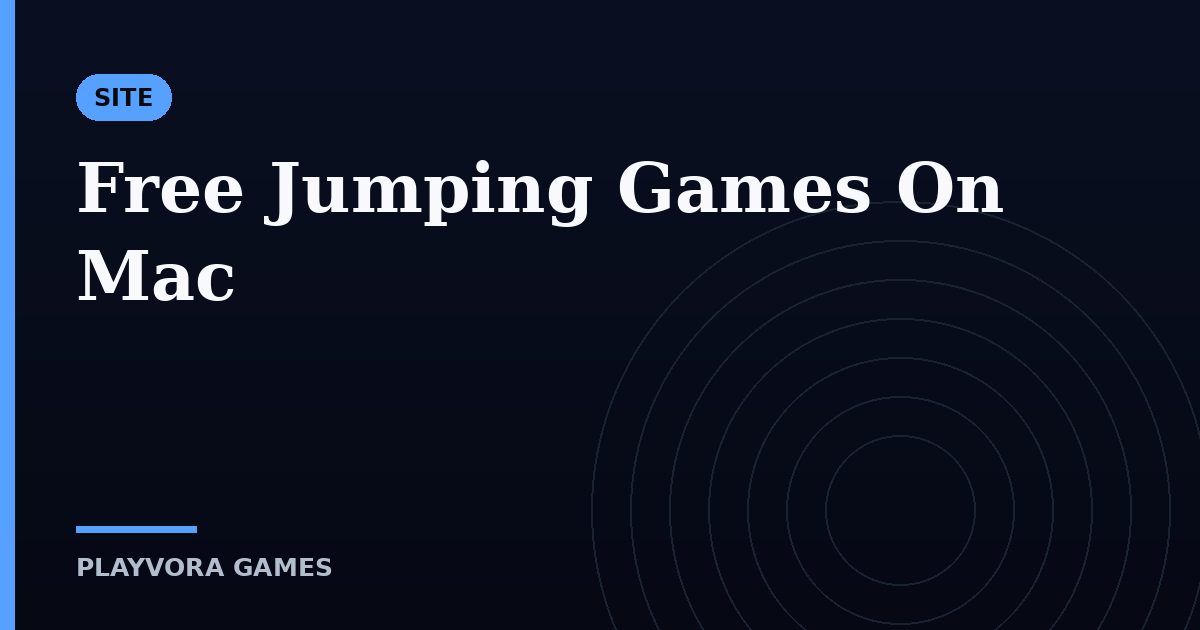 Free Jumping Games On Mac