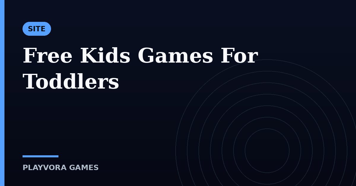 Free Kids Games For Toddlers