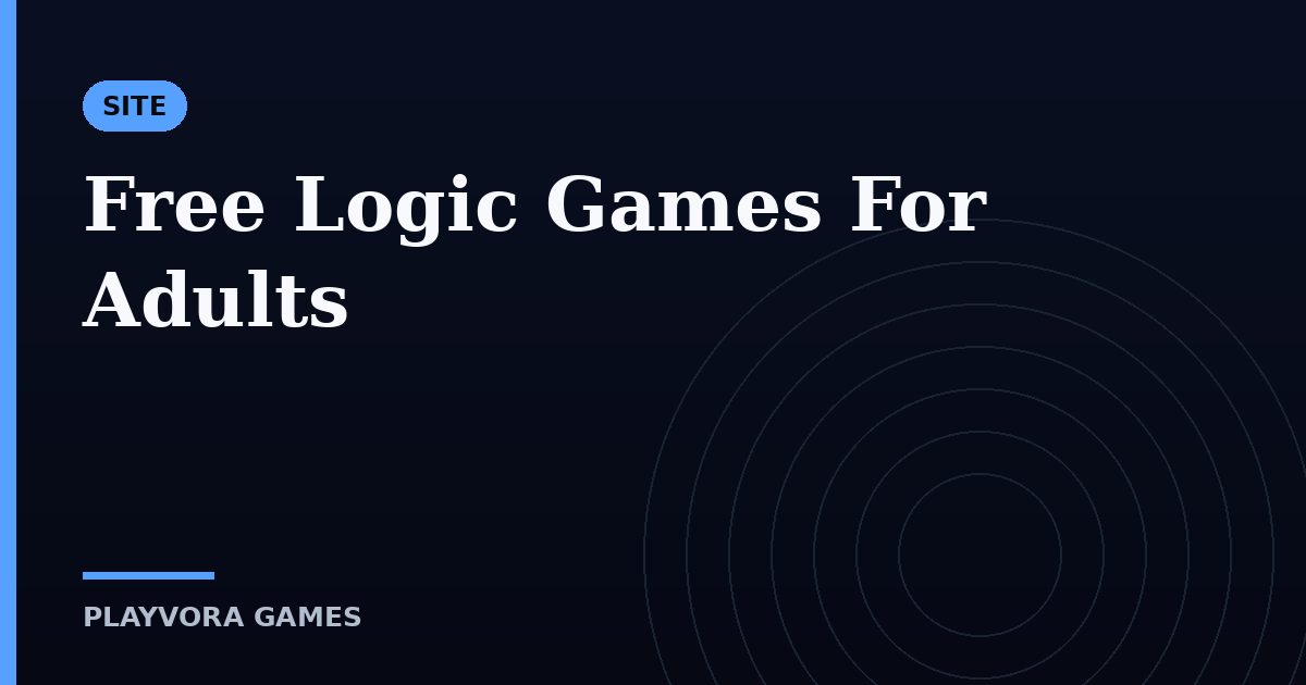 Free Logic Games For Adults