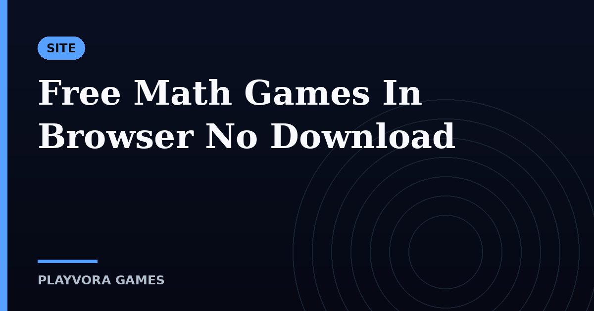 Free Math Games In Browser No Download