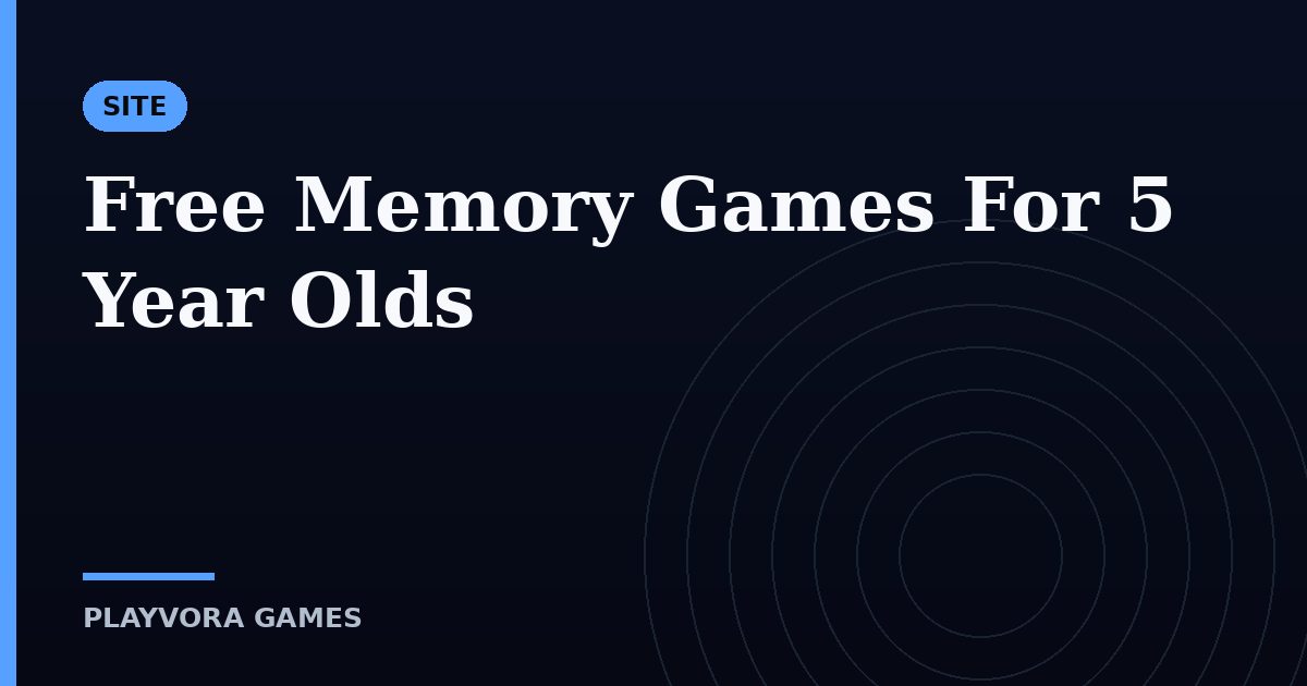 Free Memory Games For 5 Year Olds