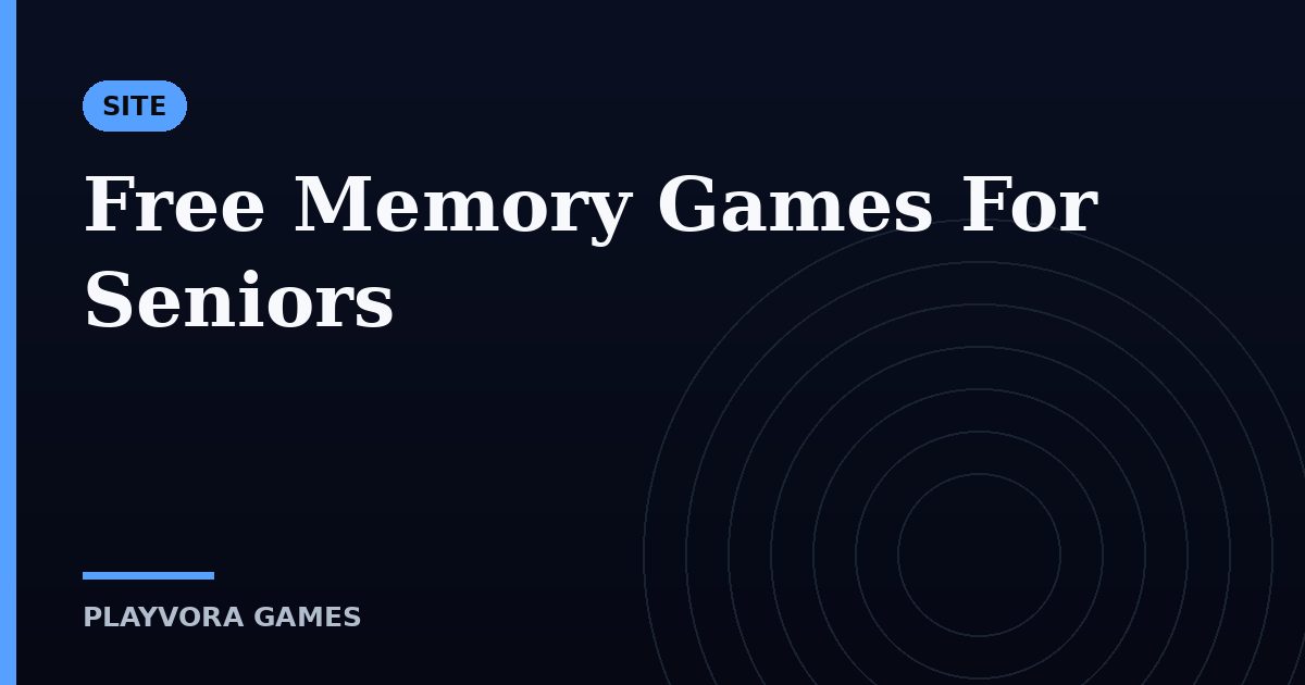 Free Memory Games For Seniors