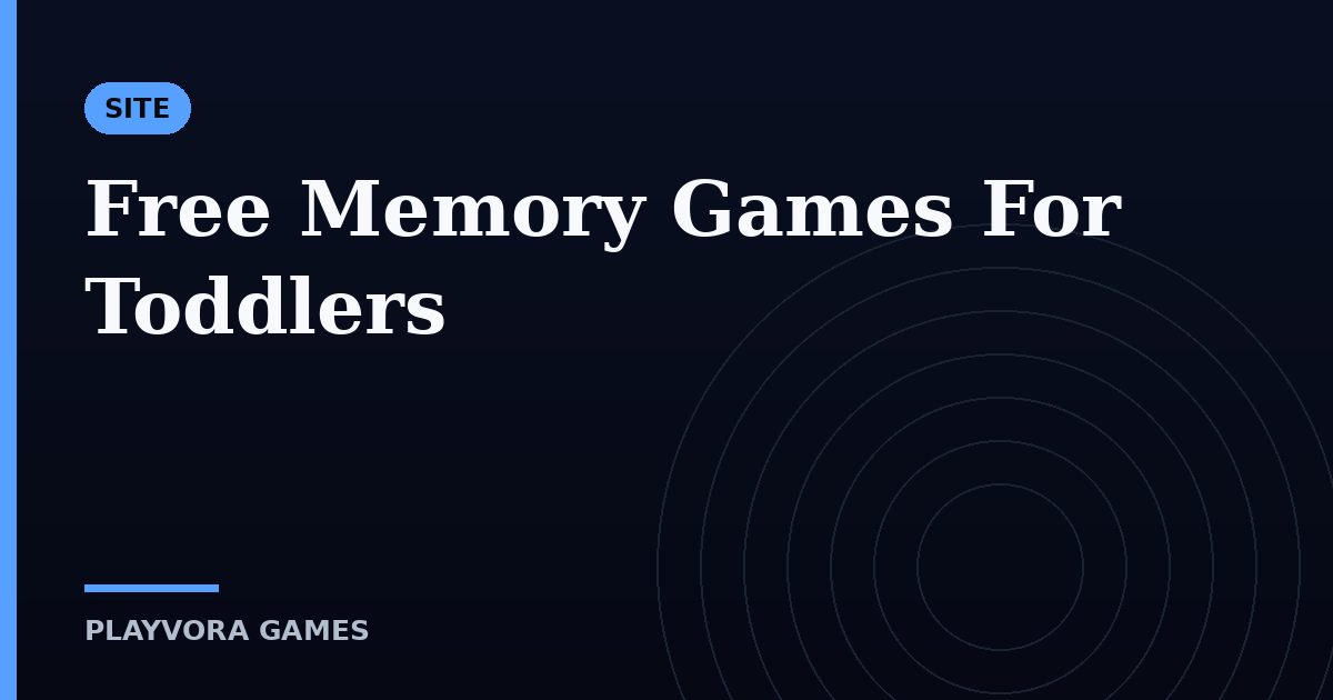 Free Memory Games For Toddlers