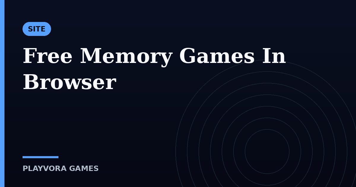 Free Memory Games In Browser