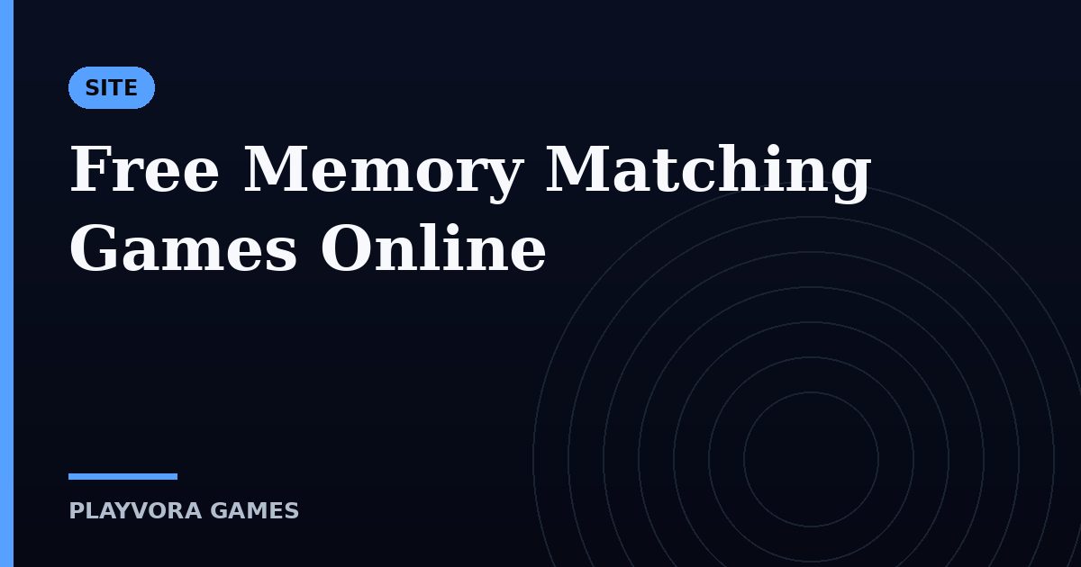 Free Memory Matching Games Online