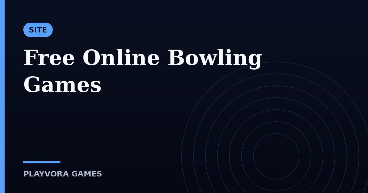 Free Online Bowling Games