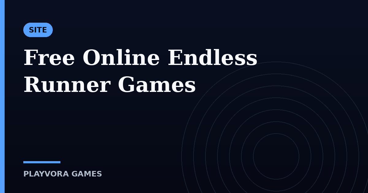 Free Online Endless Runner Games