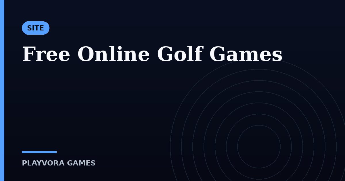 Free Online Golf Games