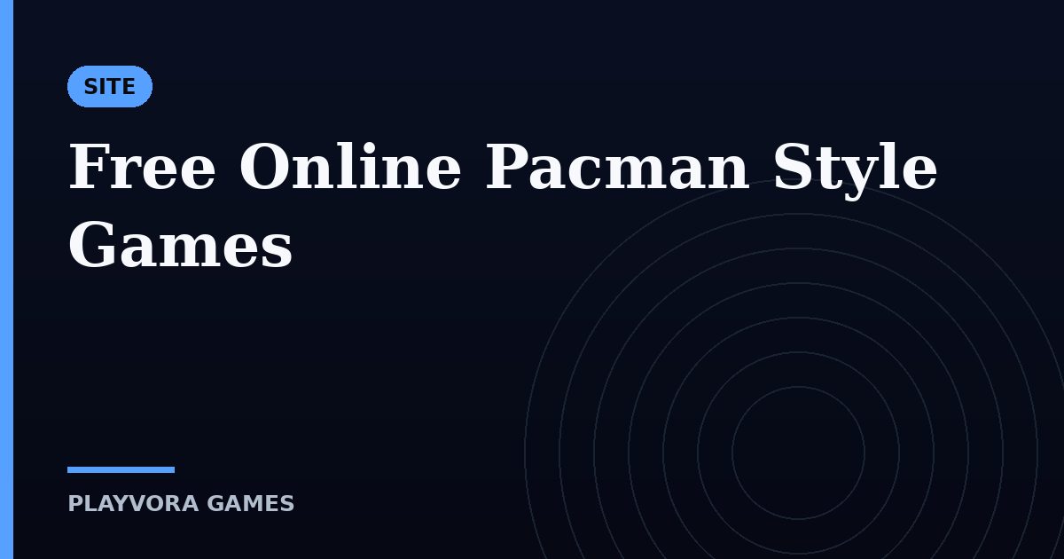 Free Online Pacman Style Games