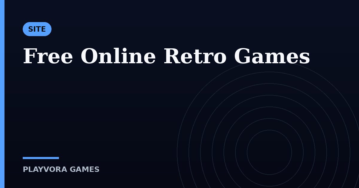 Free Online Retro Games