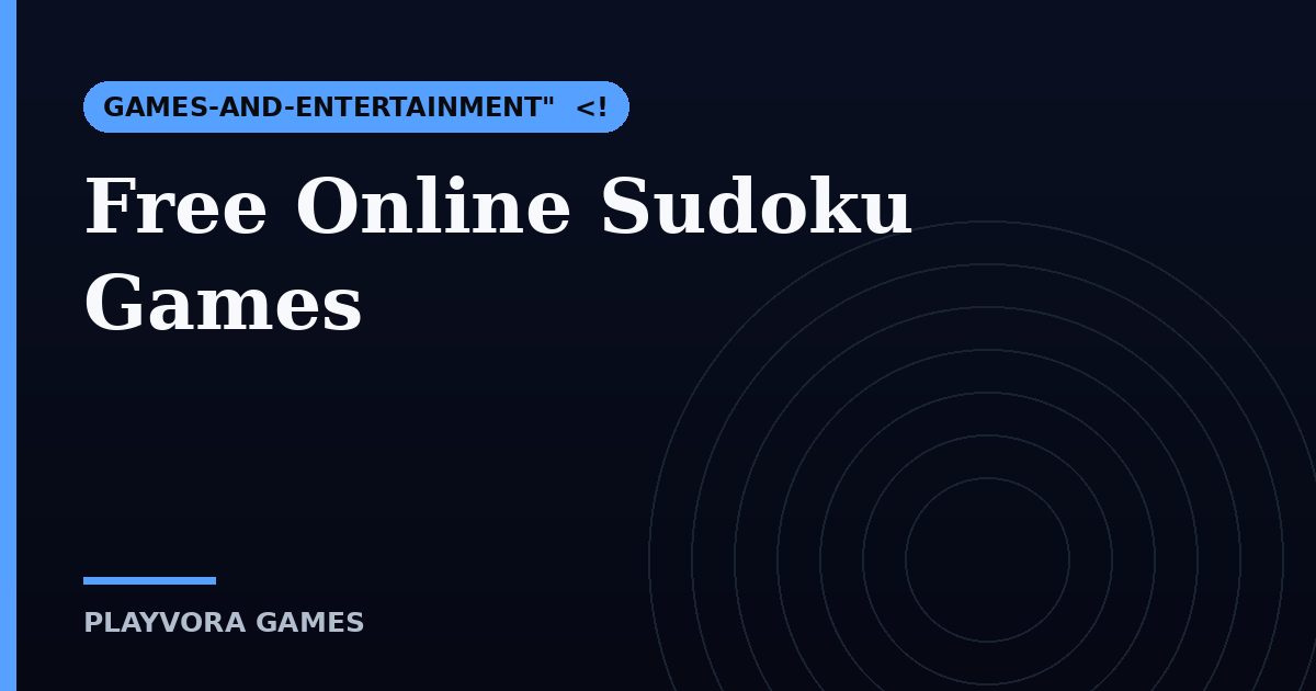 Free Online Sudoku Games