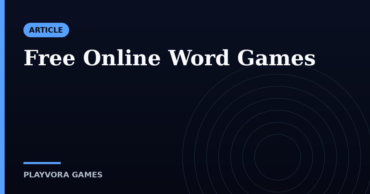 Free Online Word Games