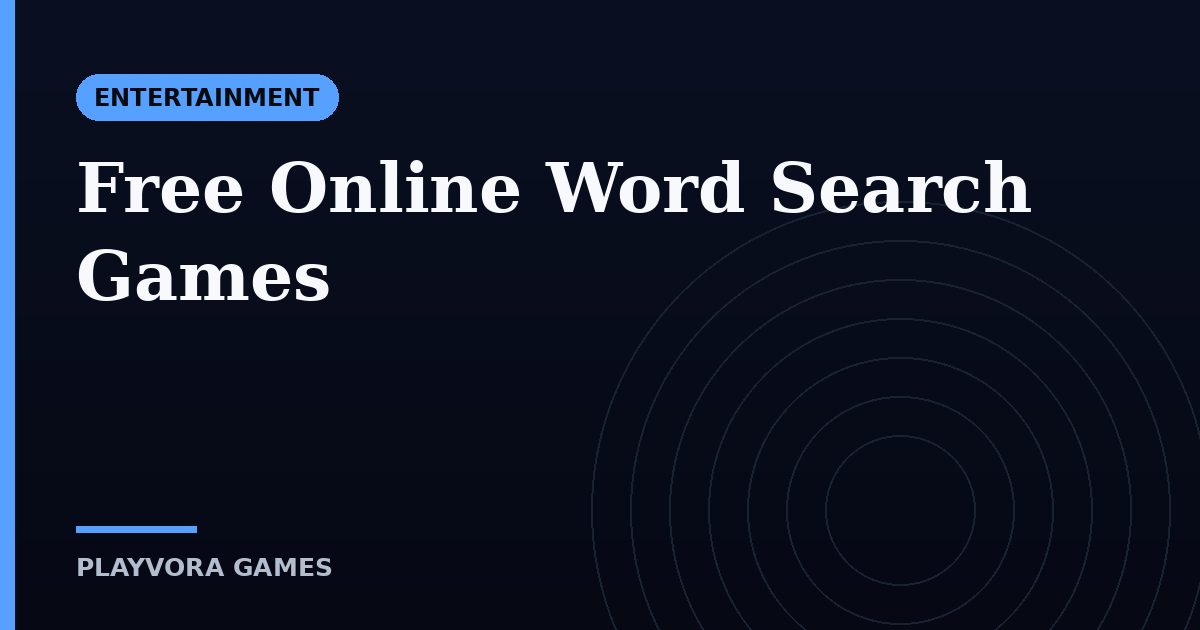 Free Online Word Search Games