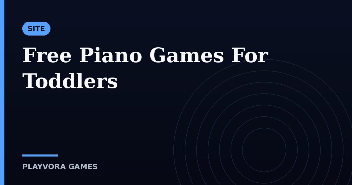 Free Piano Games For Toddlers