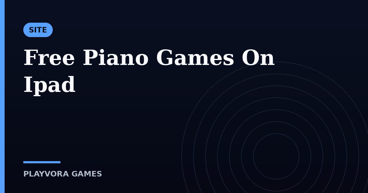 Free Piano Games On Ipad