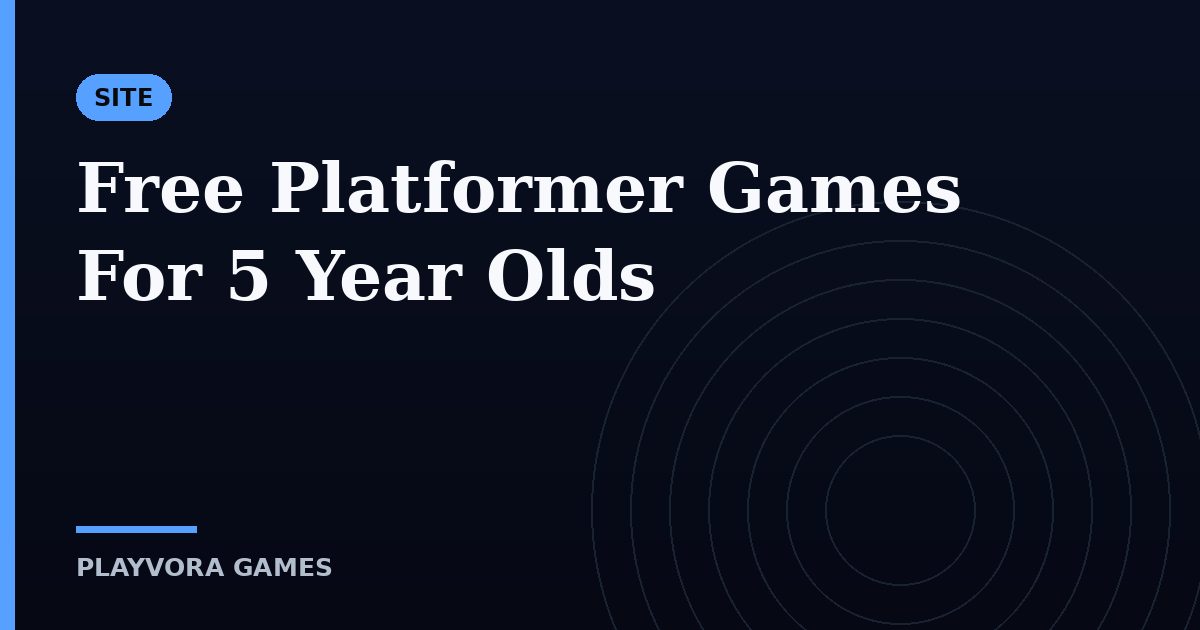 Free Platformer Games For 5 Year Olds