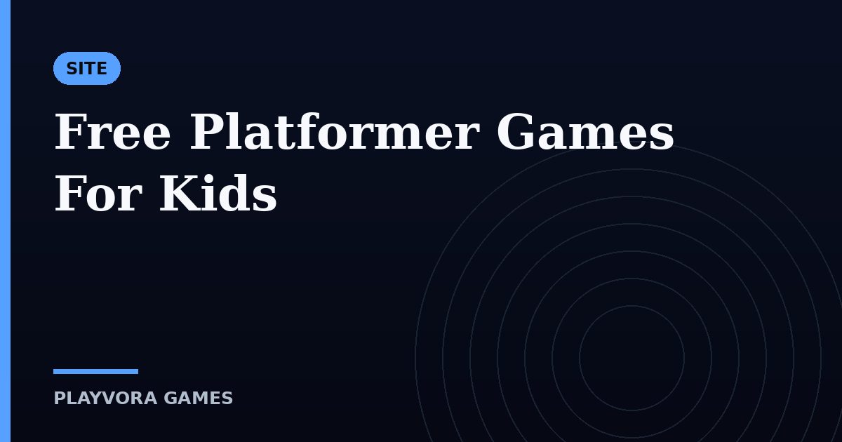 Free Platformer Games For Kids