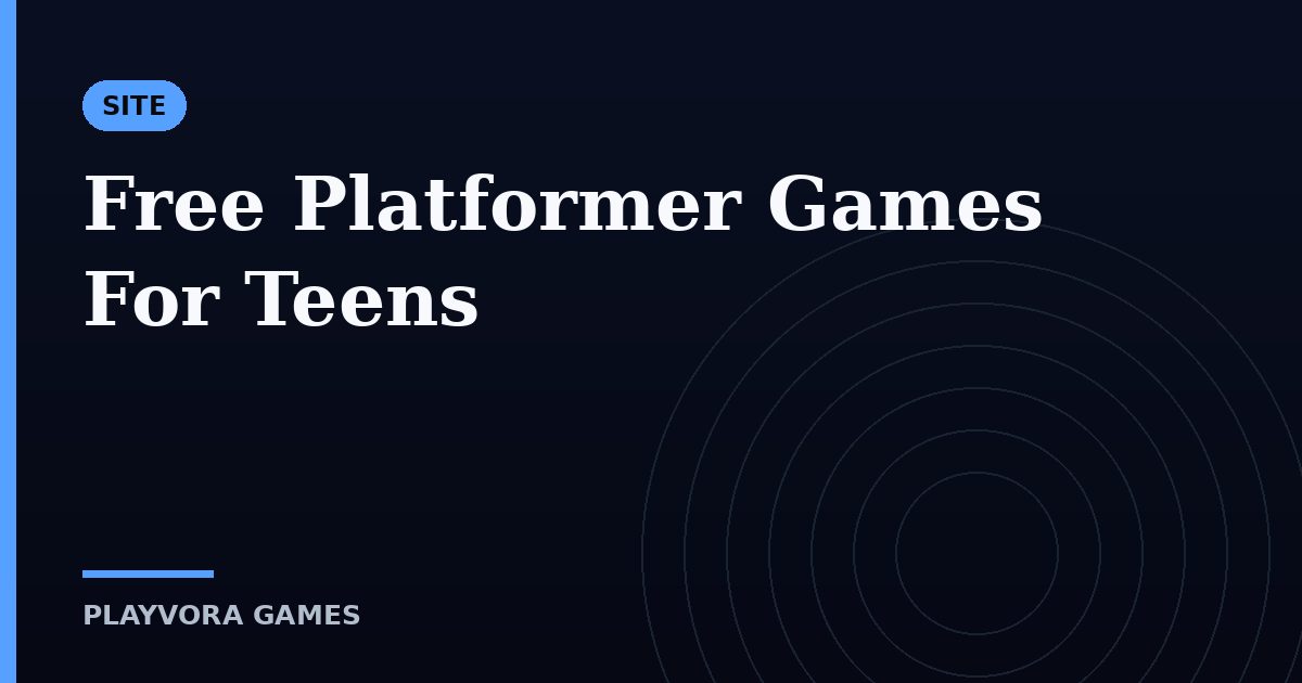 Free Platformer Games For Teens