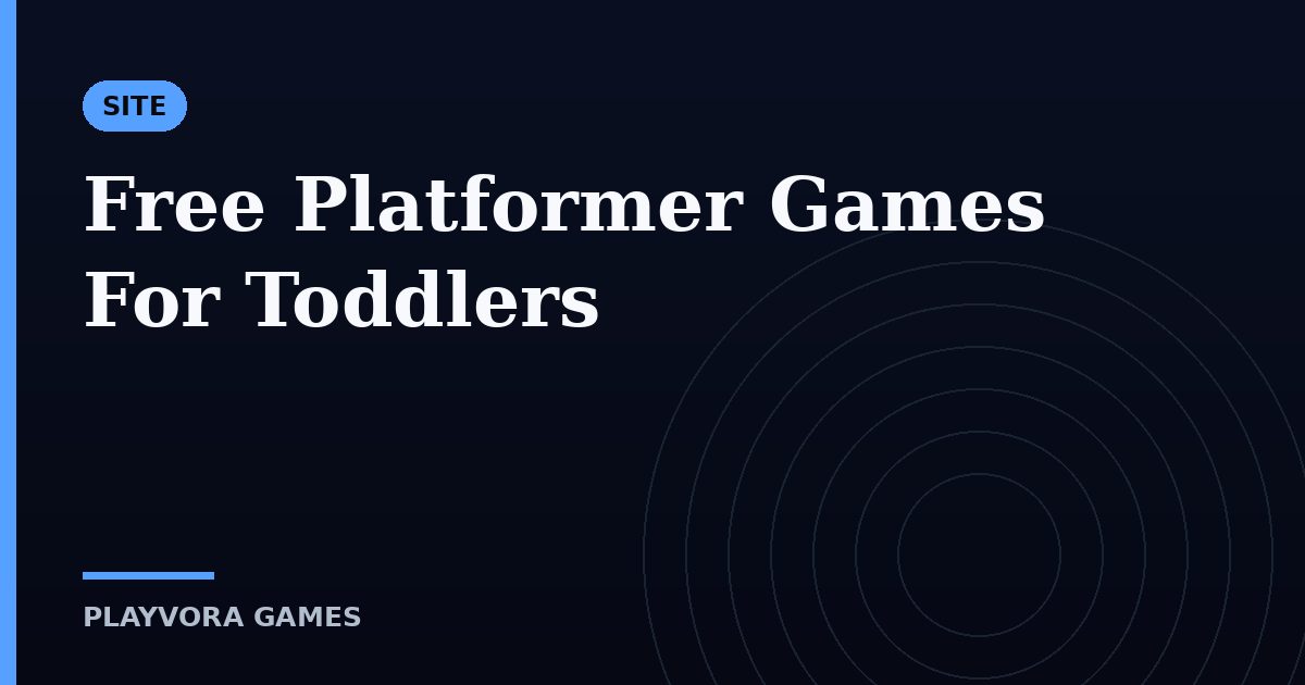 Free Platformer Games For Toddlers