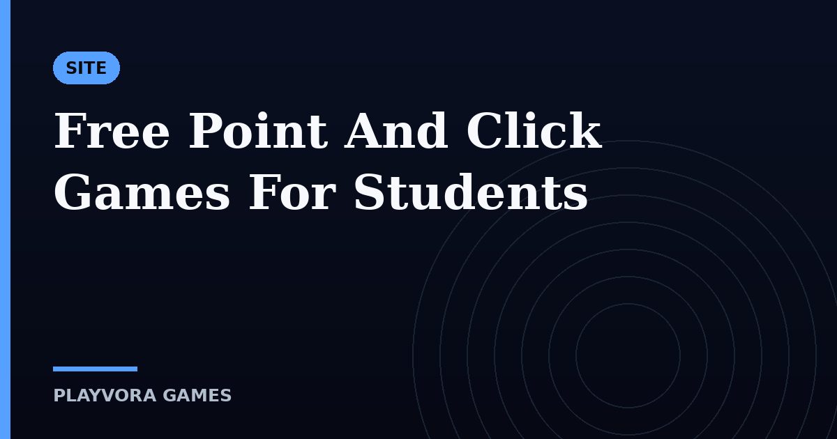 Free Point And Click Games For Students
