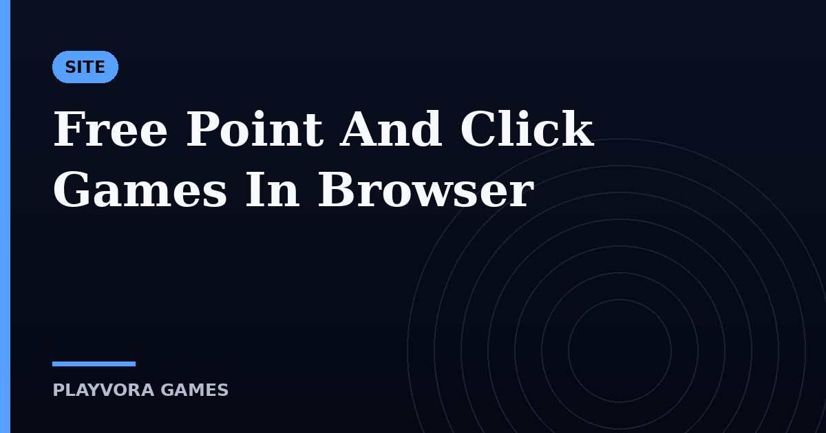 Free Point And Click Games In Browser