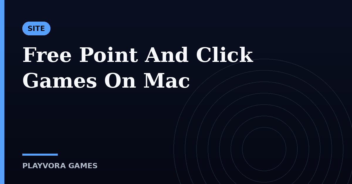 Free Point And Click Games On Mac