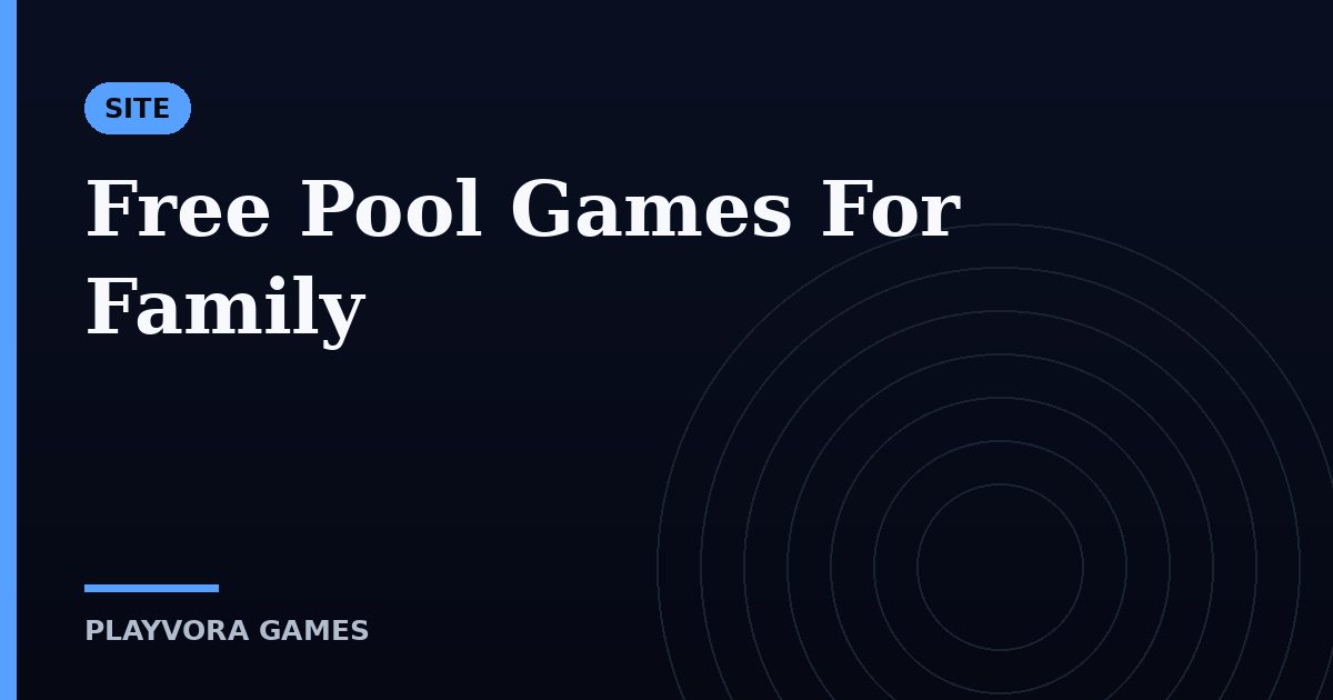 Free Pool Games For Family