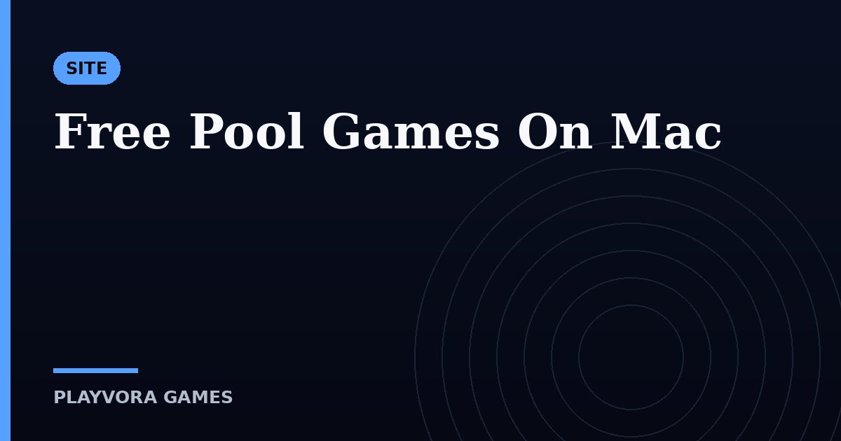 Free Pool Games On Mac