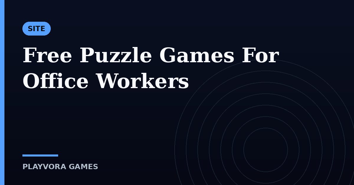 Free Puzzle Games For Office Workers
