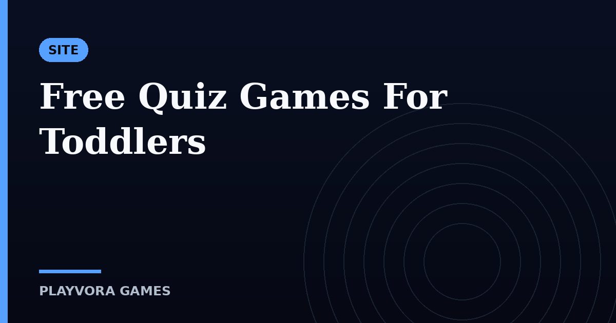 Free Quiz Games For Toddlers
