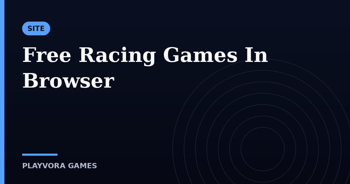 Free Racing Games In Browser