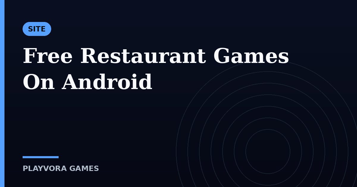 Free Restaurant Games On Android